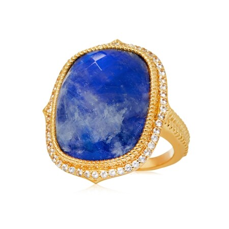 TVSN - Hilary Joy Couture 15.8ct Moonstone, Blue Corundum&Zircon Ring ...