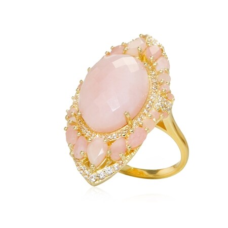 TVSN - Hilary Joy Halo Statement Ring YGP SS