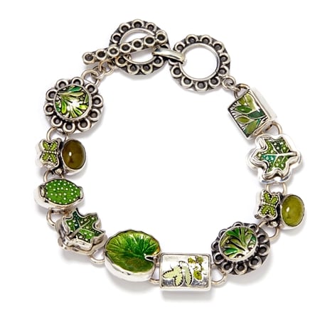Amy Kahn Russell 3.9ct Leaf Bracelet Sterling Silver