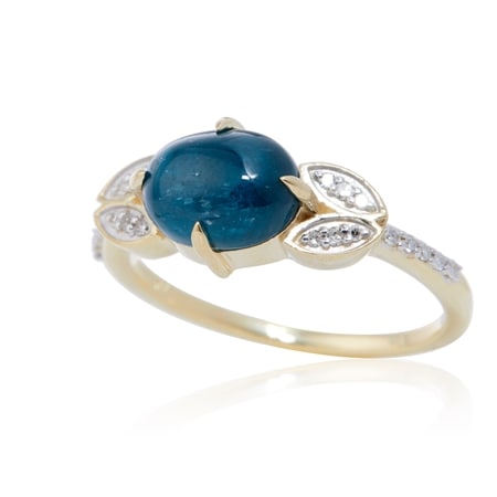 2.15ct Australian Kyanite & Diamond Accent Statement Ring 9ct YG