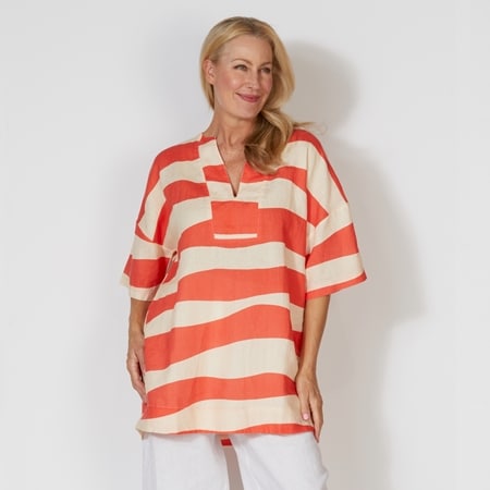 Pippa Ridley 100% Linen Summer Print Tunic