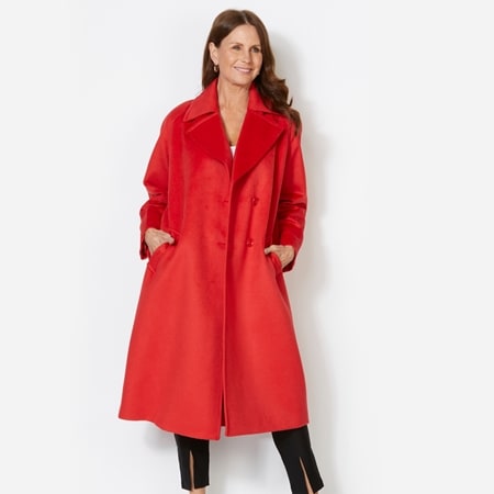 Isaac Mizrahi Poly/Wool Blend  Coat