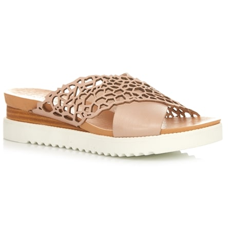 Django & Juliette Audra Perforated Cross Front Contrast Slide
