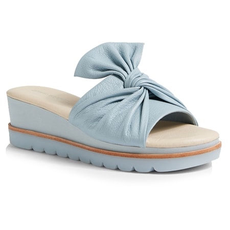 Django & Juliette Wolin Bow Detail Wedge Sandal