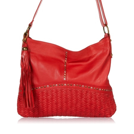 Cadelle Greta Woven Leather Crossbody Bag