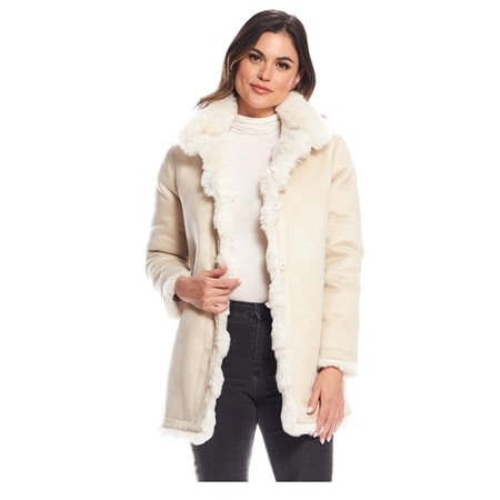 Donna Salyers Faux Fur Rainier Reversible Mink Coat