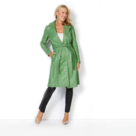 Cadelle Leather Nicola Wrap Trench Coat