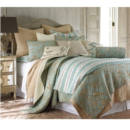 TVSN - Classic Quilts 100% Cotton Lyon Teal Queen Size Quilt Set